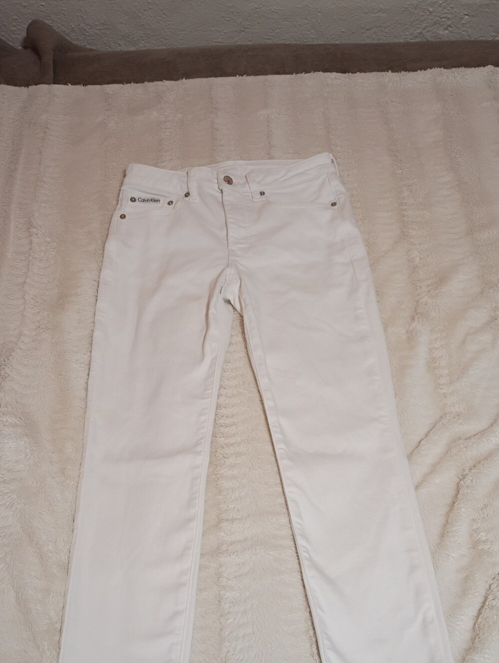 Calvin Klein Women's White Skinny Jeans